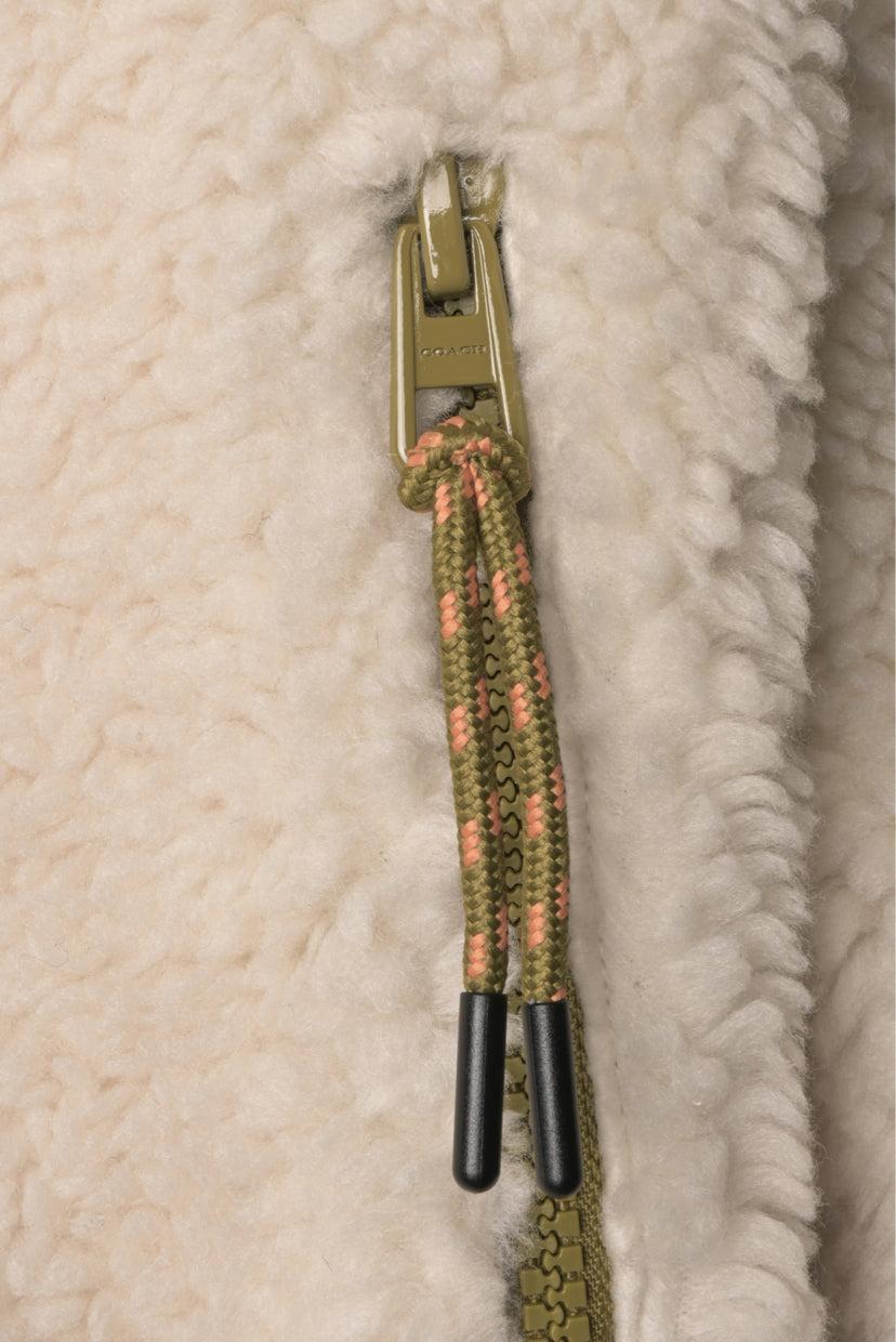 Coach Size M Sherpa Zip Up Jacket