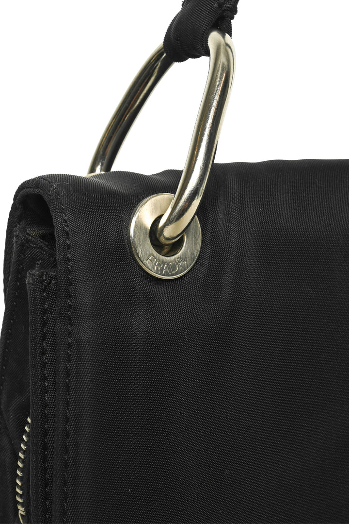 Prada Vintage Tessuto Nylon Flap Shoulder Bag