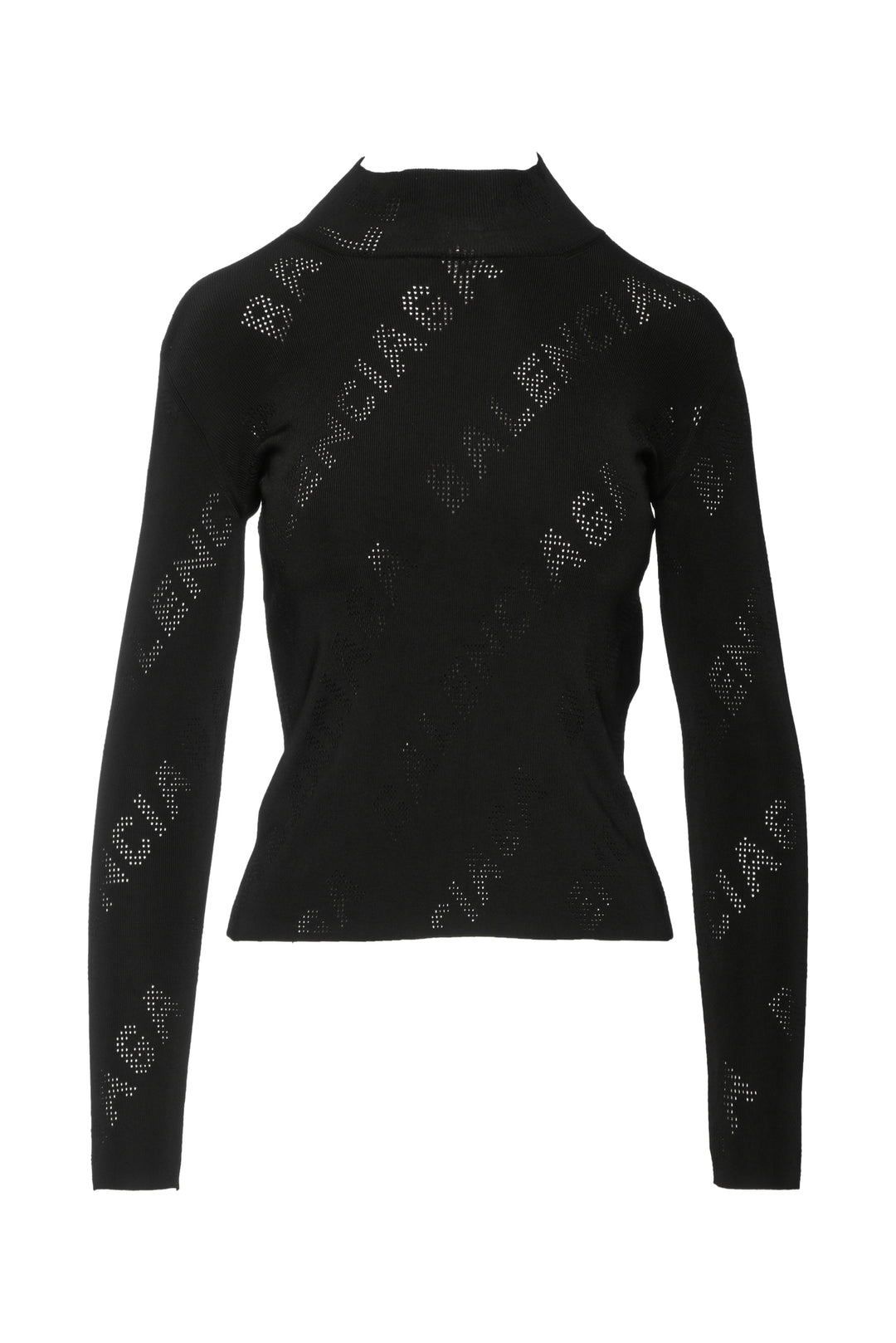 Balenciaga Size S 2019 Perforated All Over Logo Top