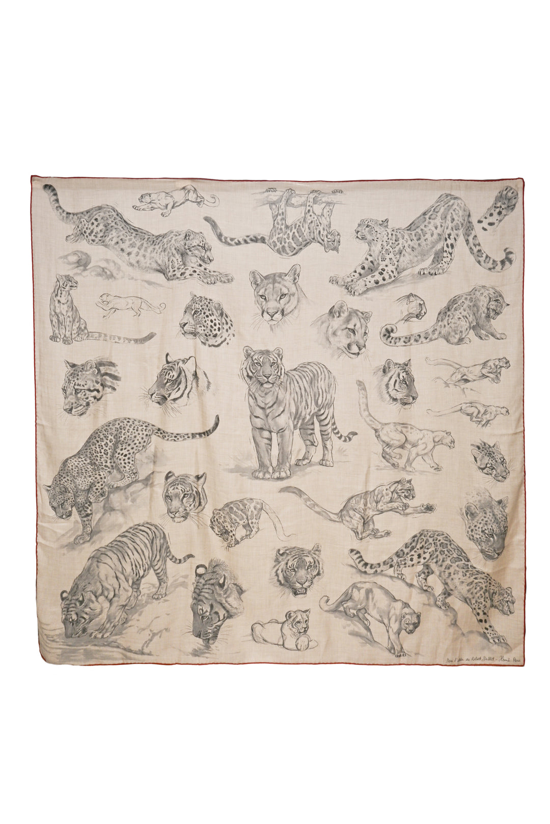 Hermes Dans l'Atelier de Robert Dallet Cashmere & Silk Shawl 140