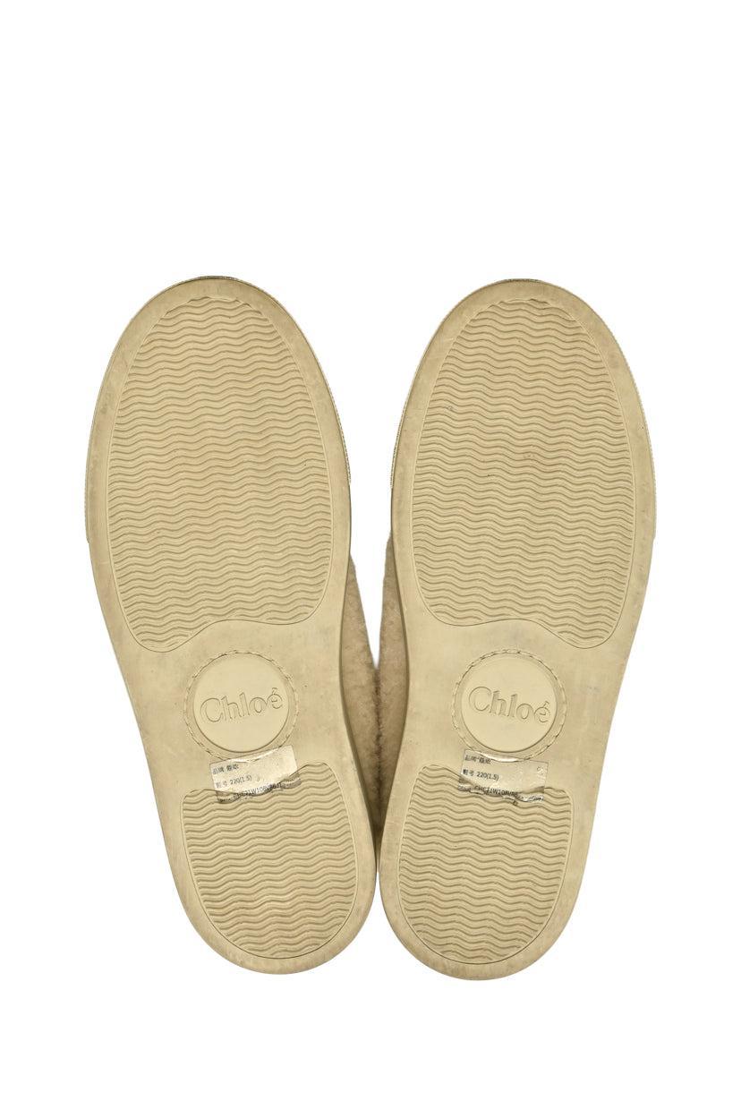 Chloe Size 35 Lauren Shearling Sneakers