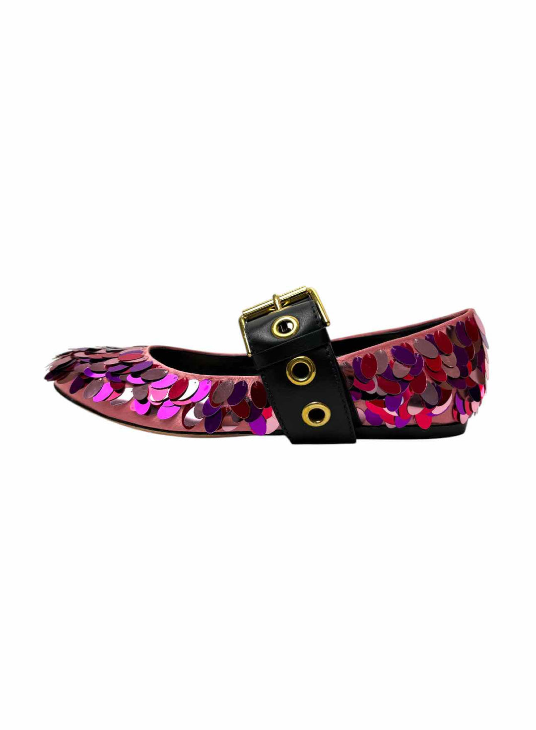 Sebastian Size 38 Sequin Satin Flats
