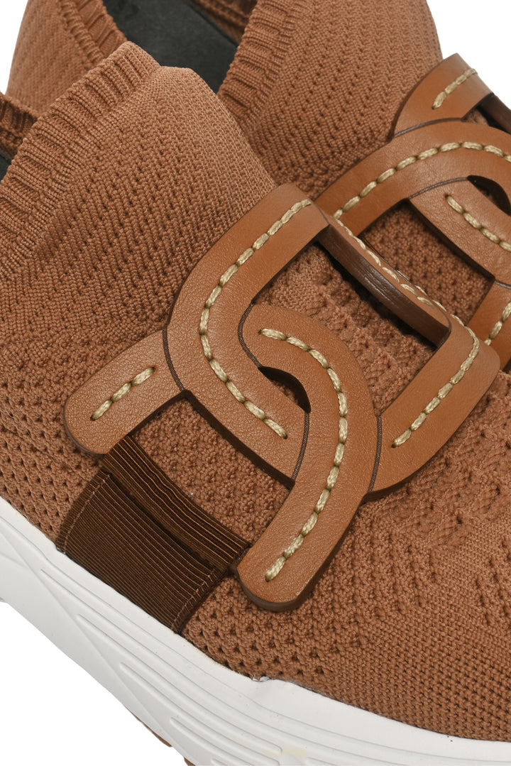 Tod's Size 37 Kate Leather Trim Knit Sneaker