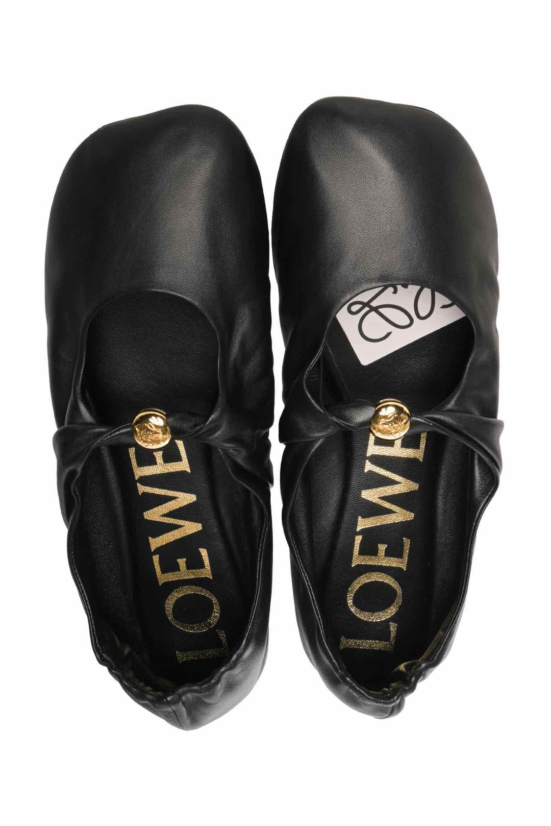 Loewe Size 41 Pebble Soft Leather Ballet Flats