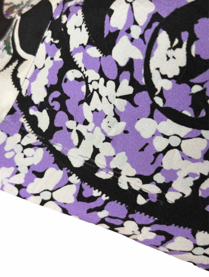 Etro Size 46 Floral Print Silk Dress