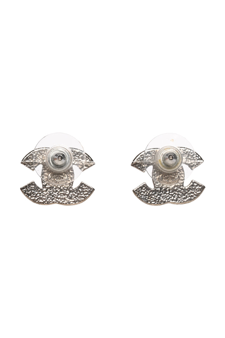 Chanel 2013 Crystal CC Stud Earrings
