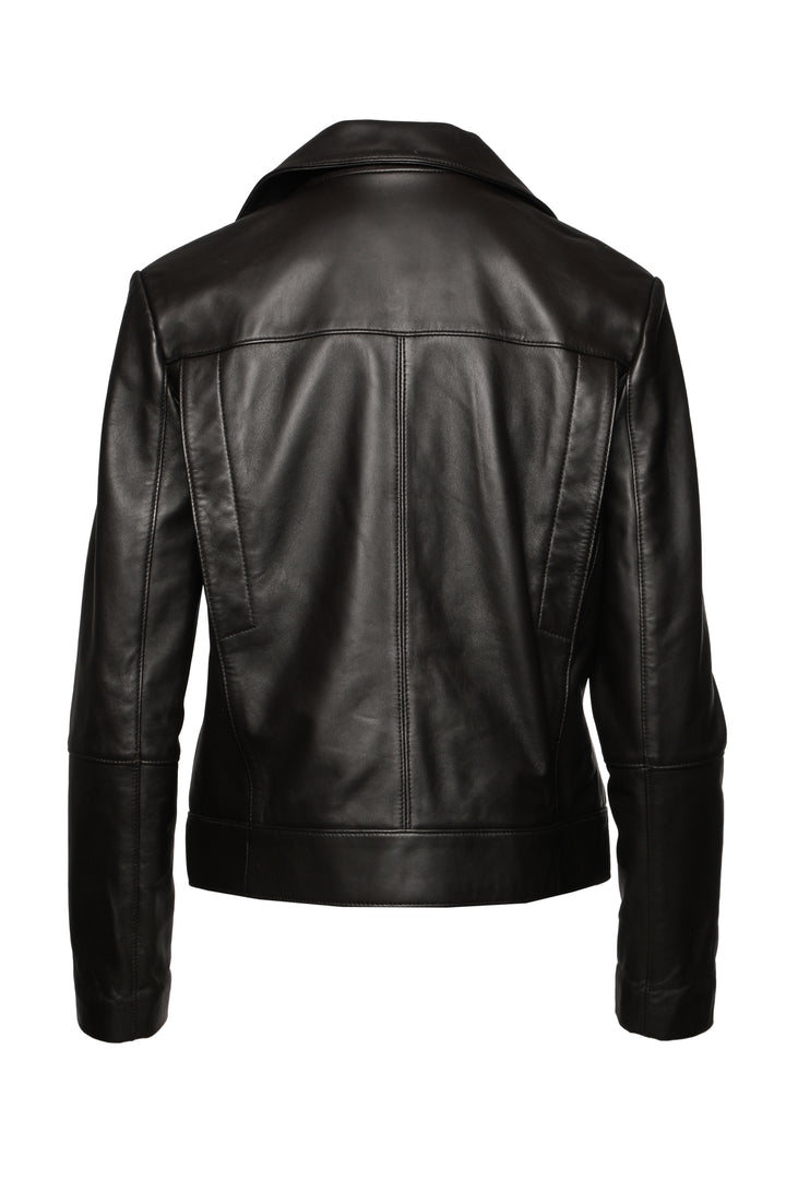 Judith & Charles Size 4 Leather Zip-Up Jacket