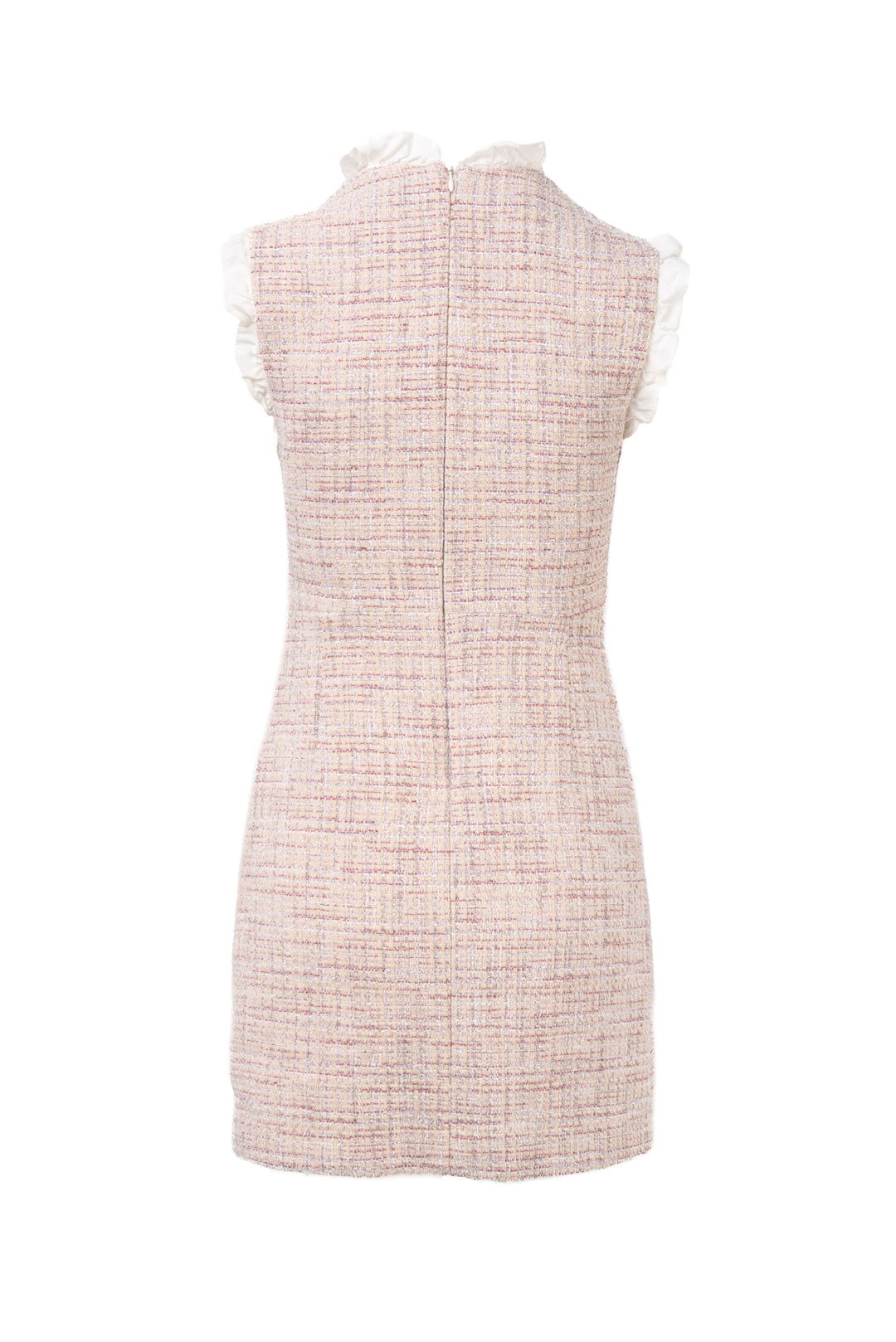 Sandro Size 4 Morgan Ruffle-Trimmed Tweed Mini Dress