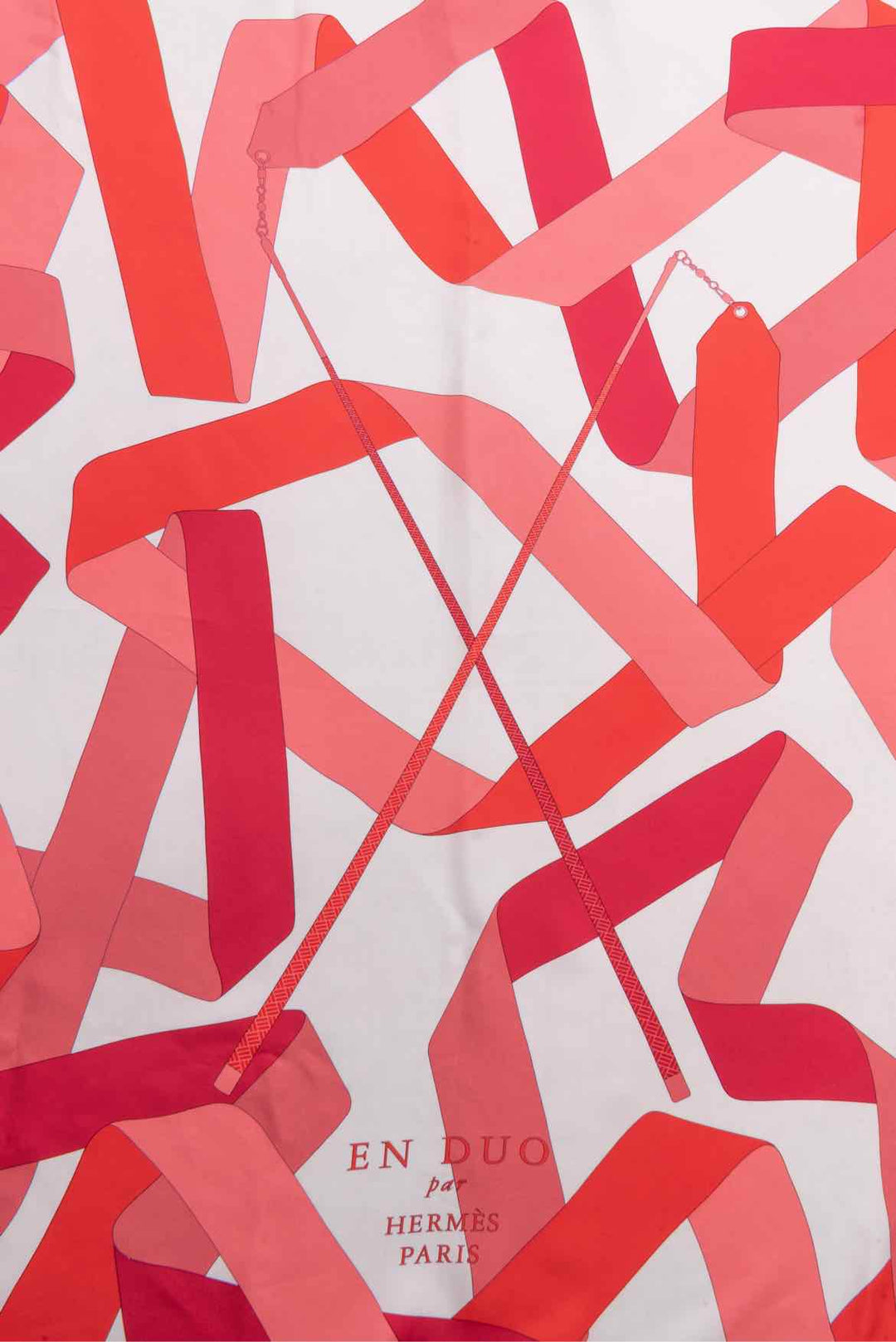 Hermes En Duo Print Silk Square Scarf