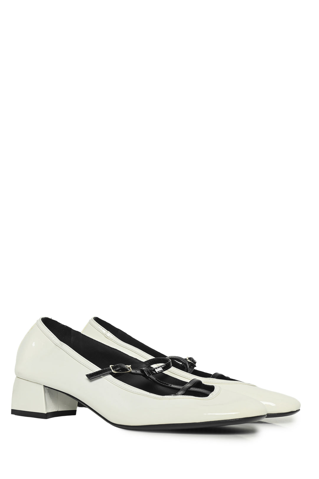 Khaite Size 38 Fawn Patent Leather Mary Jane Pumps