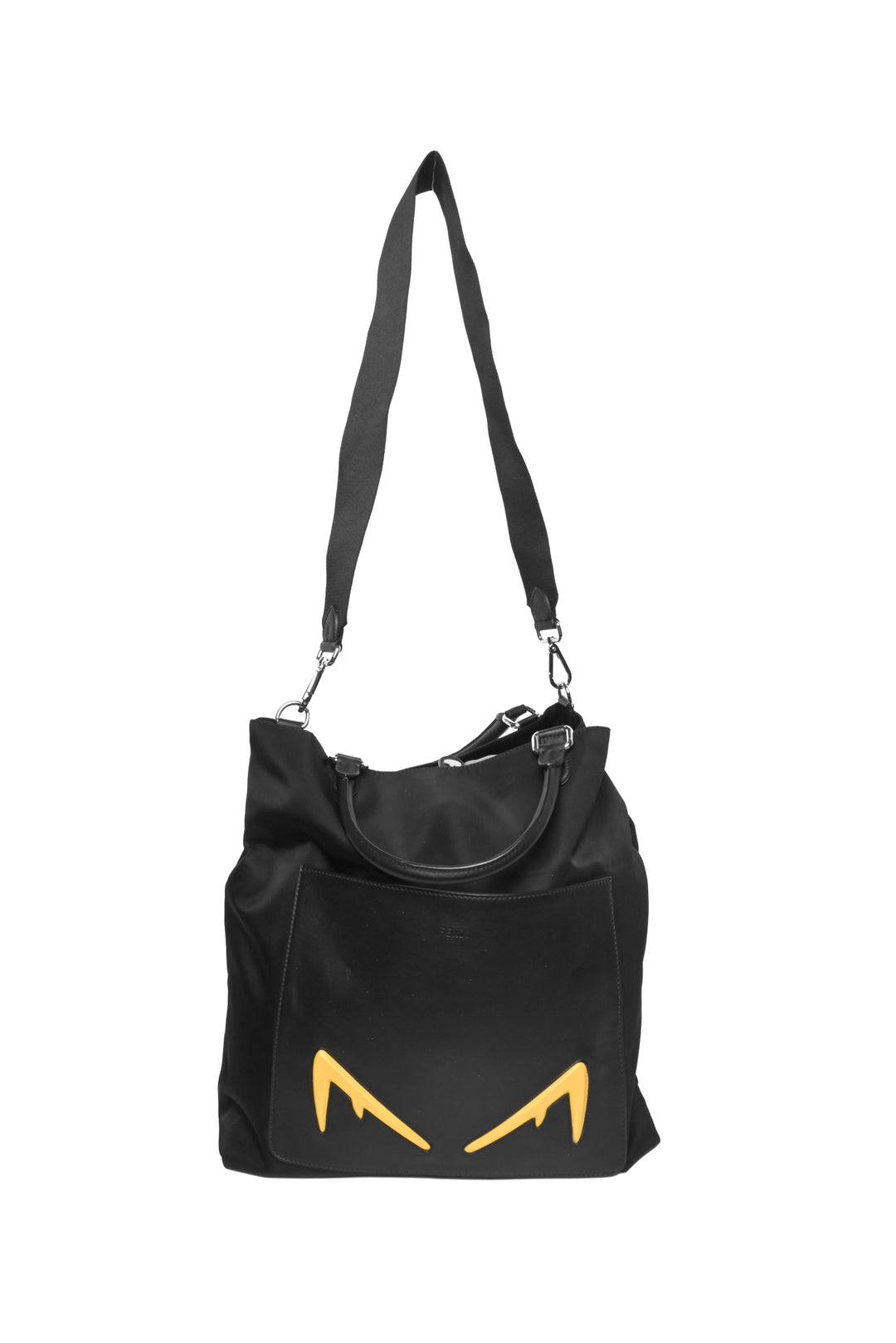 Fendi Men's Diabolic Eyes Nylon & Leather Tote
