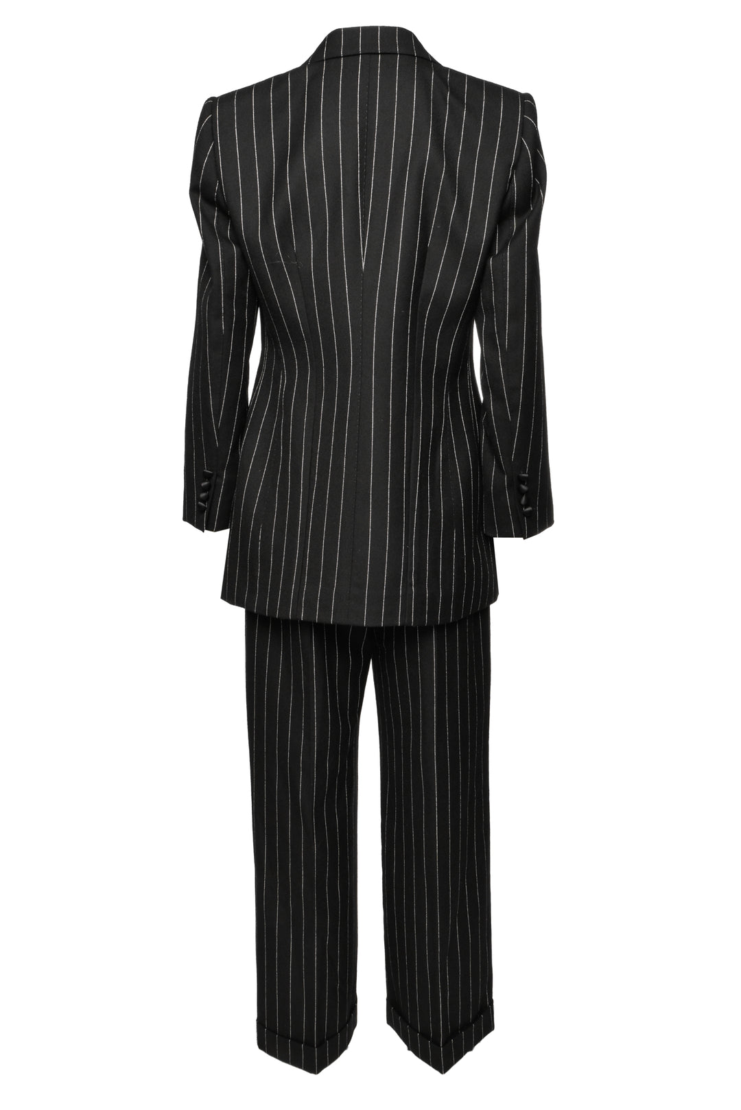 Dolce & Gabbana Size 46/42 Double Breasted Pinstripe Wool Blazer & Pant Suit