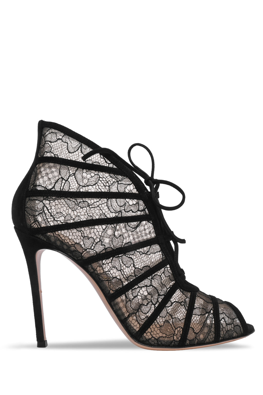 Gianvito Rossi Size 41 Suede-trimmed lace Pumps