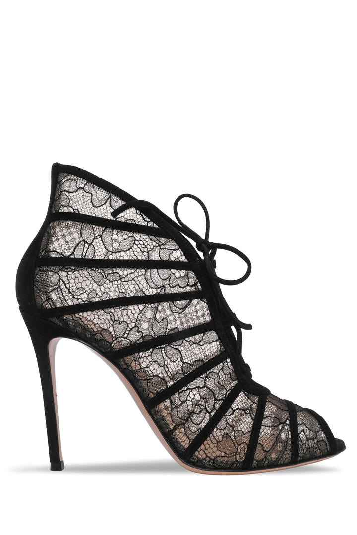 Gianvito Rossi Size 41 Suede-trimmed lace Pumps