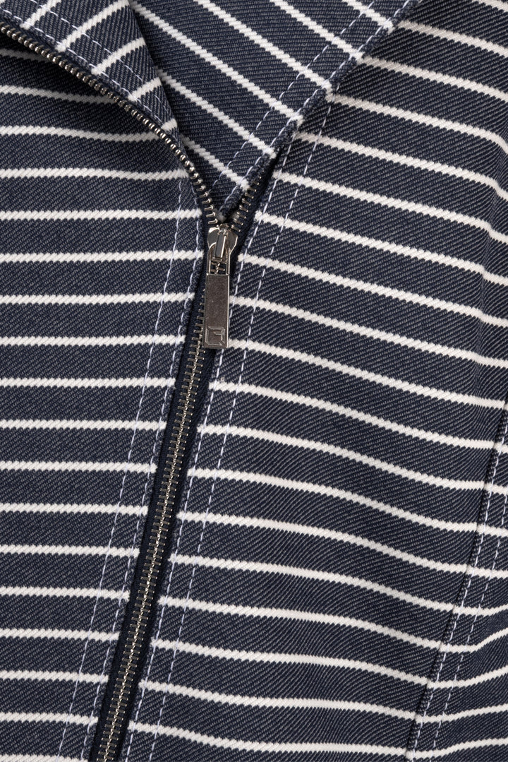 Lafayette 148 Size 16 Striped Moto Jacket