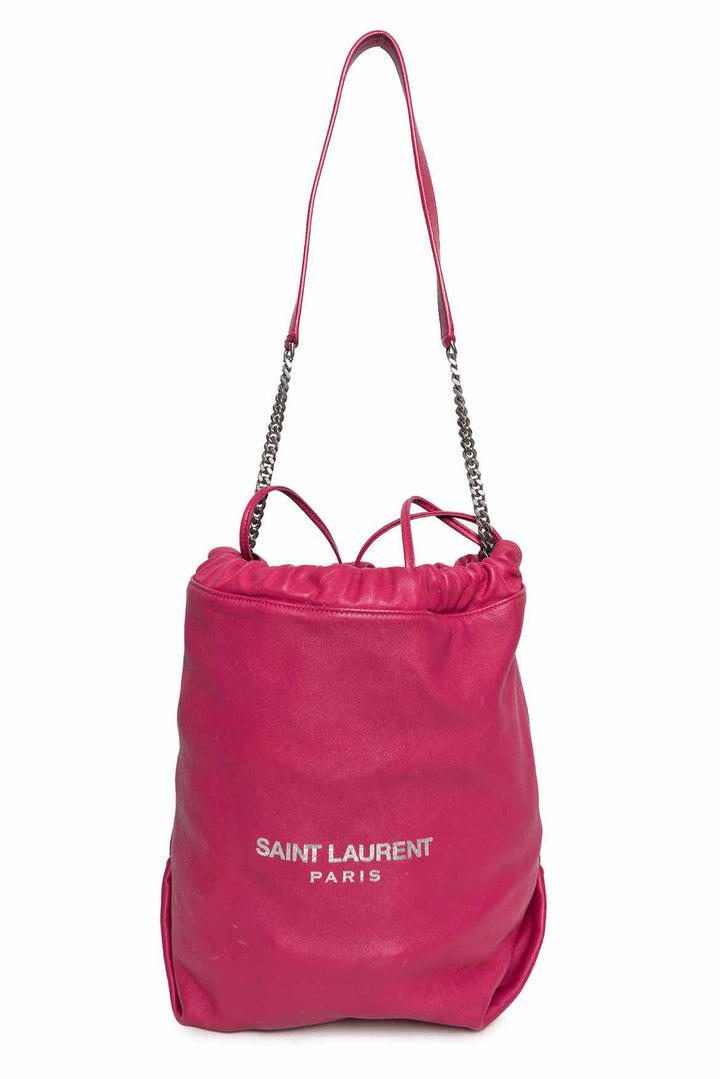 Saint Laurent Teddy Drawstring Bucket Bag