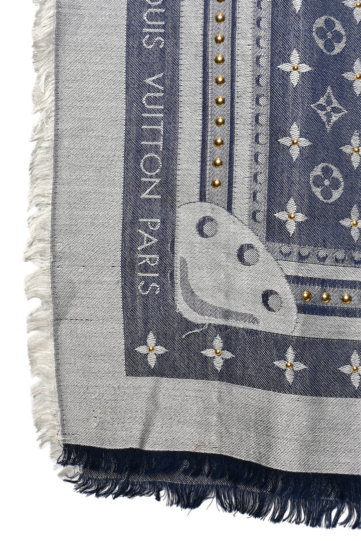 Louis Vuitton Studded Monogram Silk & Wool Scarf