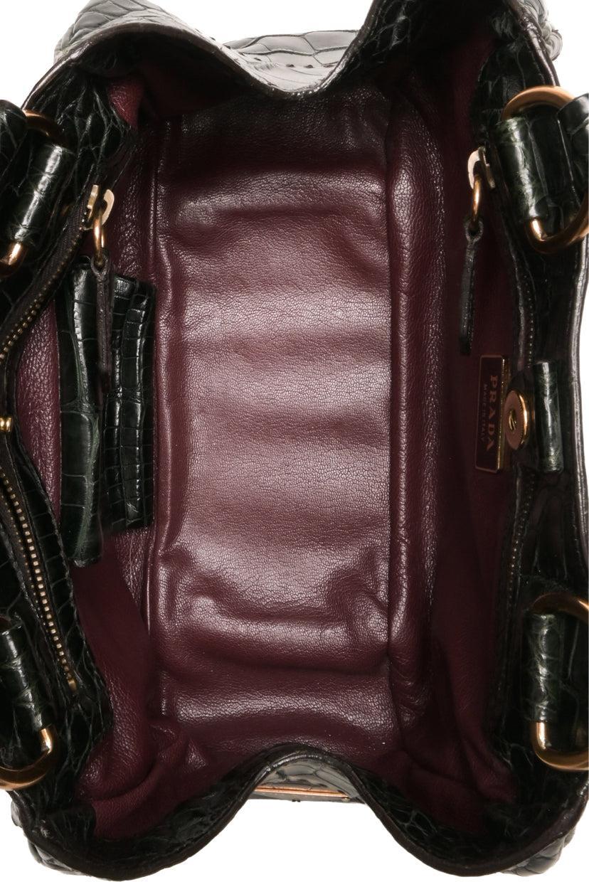 Prada Vintage Crocodile Leather Shoulder Bag