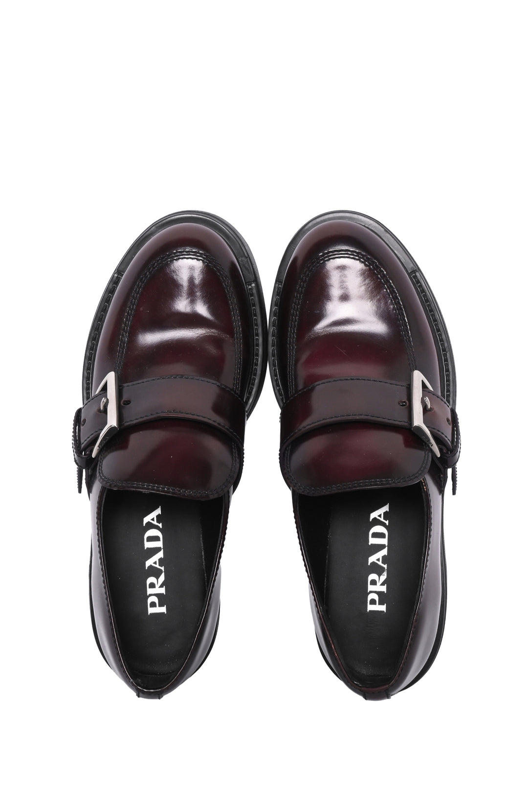 Prada Size 38 Buckle Detail Loafers