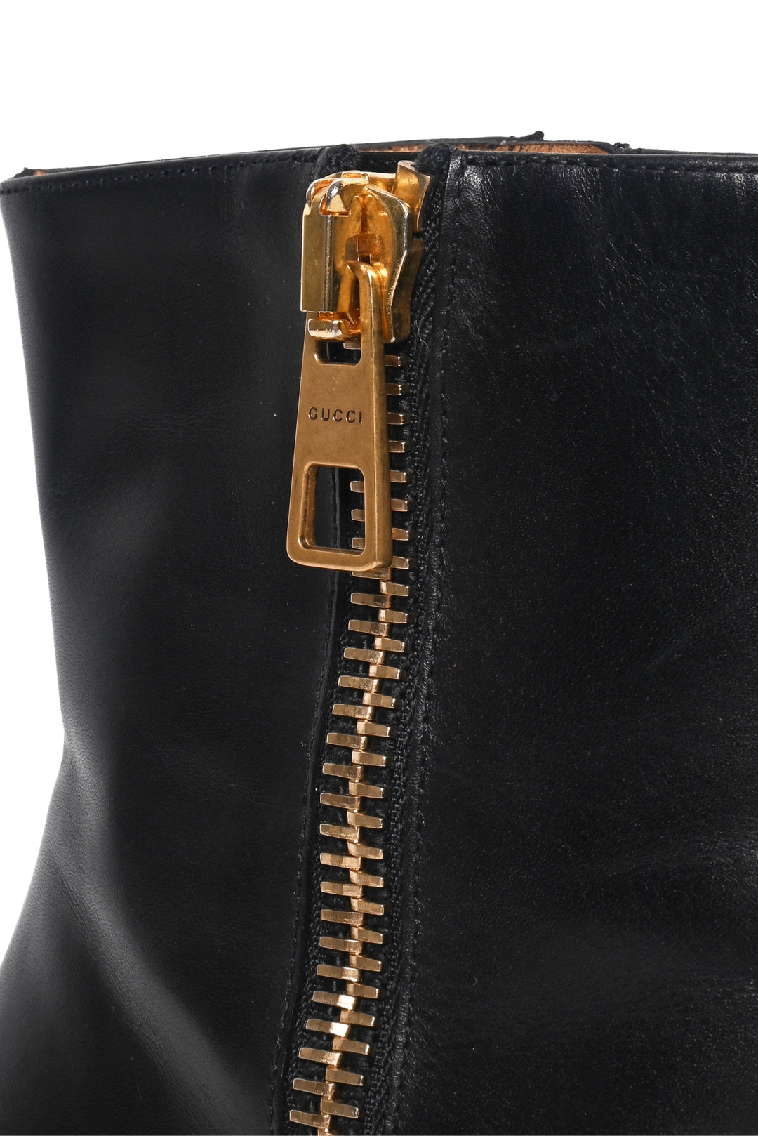 Gucci Size 37 Faux Pearl Accent GG Web Ankle Boots
