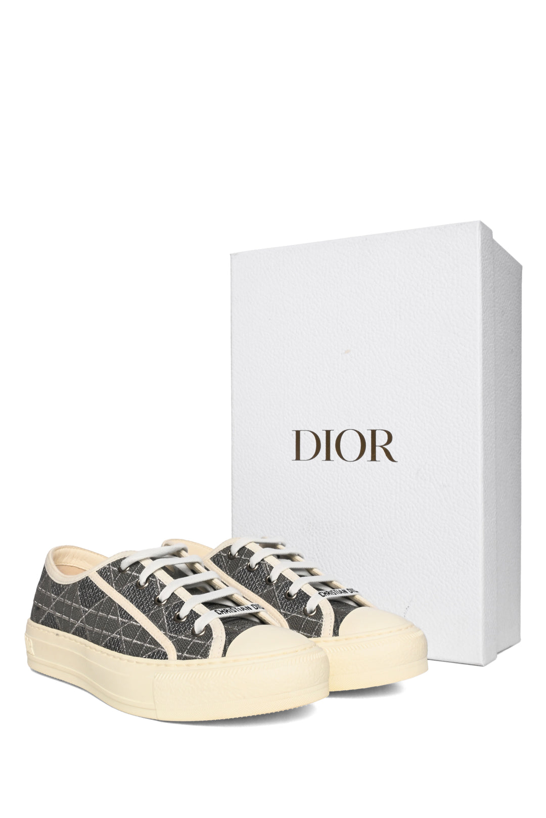 Dior Size 37.5 Laminated Canna Walk'N'Dior Sneaker