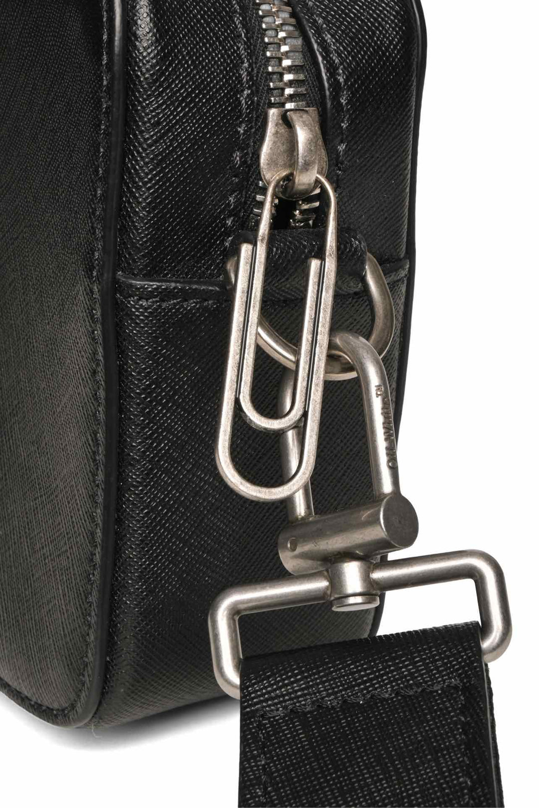 Off White Binder Diag Saffiano Pouch