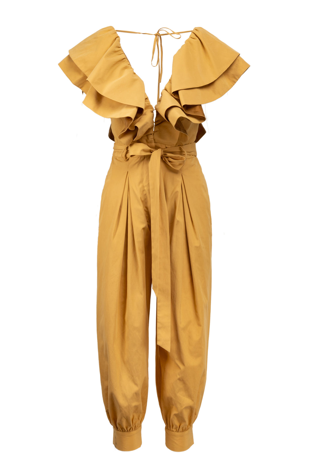 AMUR Size 2 Michalina Ruffled Trim Jumpsuit