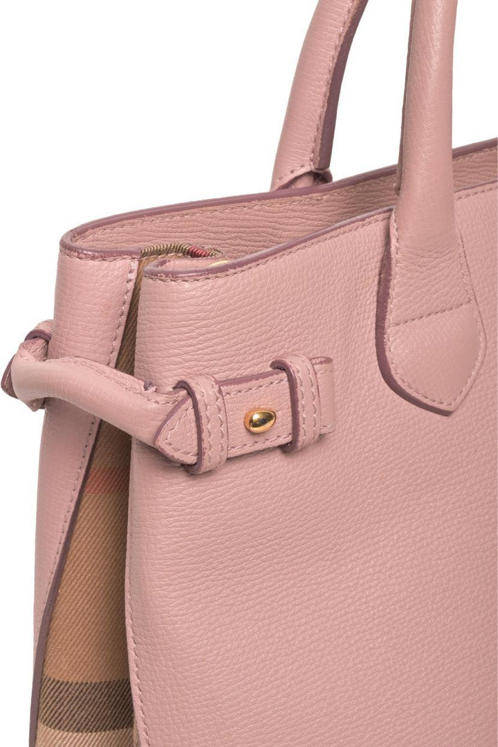 Burberry Grain Calfskin House Check Banner Tote