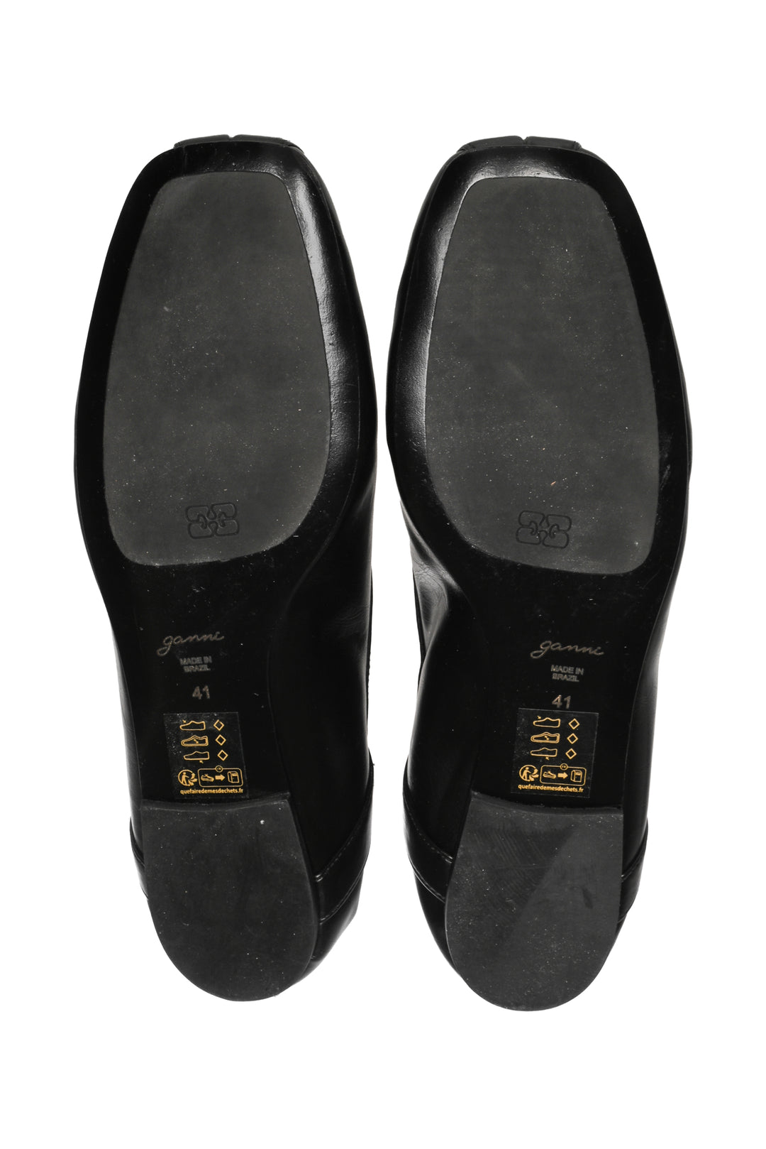 Ganni Size 41 Lace Up Flats