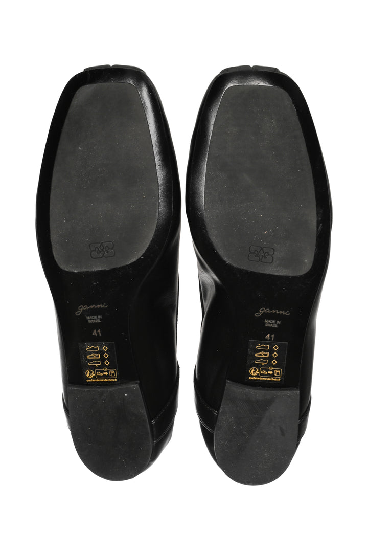 Ganni Size 41 Lace Up Flats