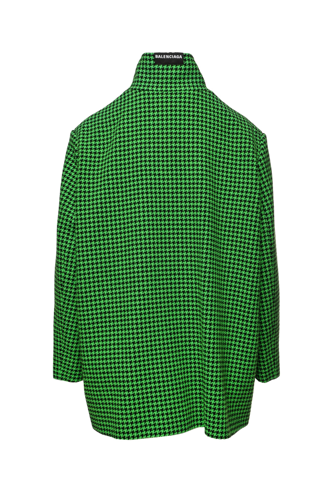 Balenciaga Size 34 2020 Wool Blend Houndstooth Print A-Line Jacket