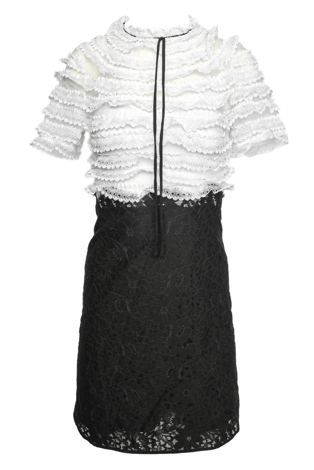 Sandro Size 34 Two Tone Lace Mini Dress