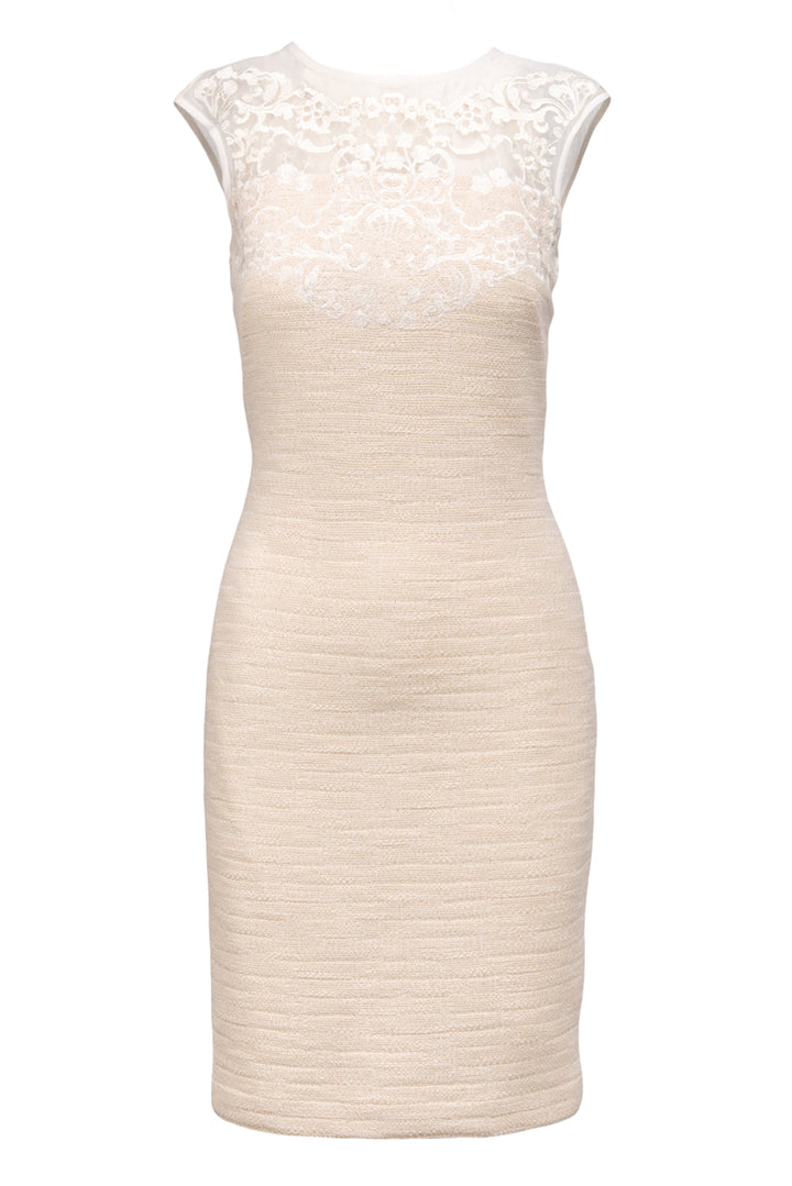 St. John Couture Size 2 Embroidered Evening Jacket & Sleeveless Dress Set