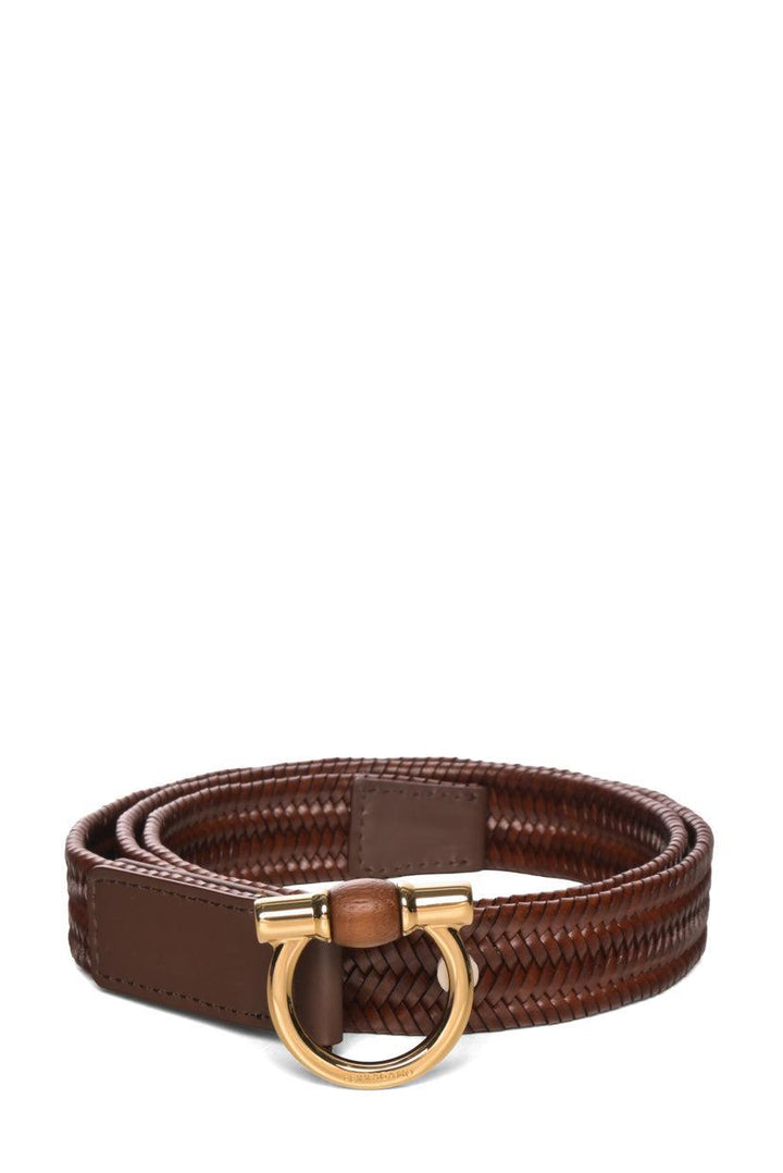 Salvatore Ferragamo Size 31 Gancini Leather Woven Belt