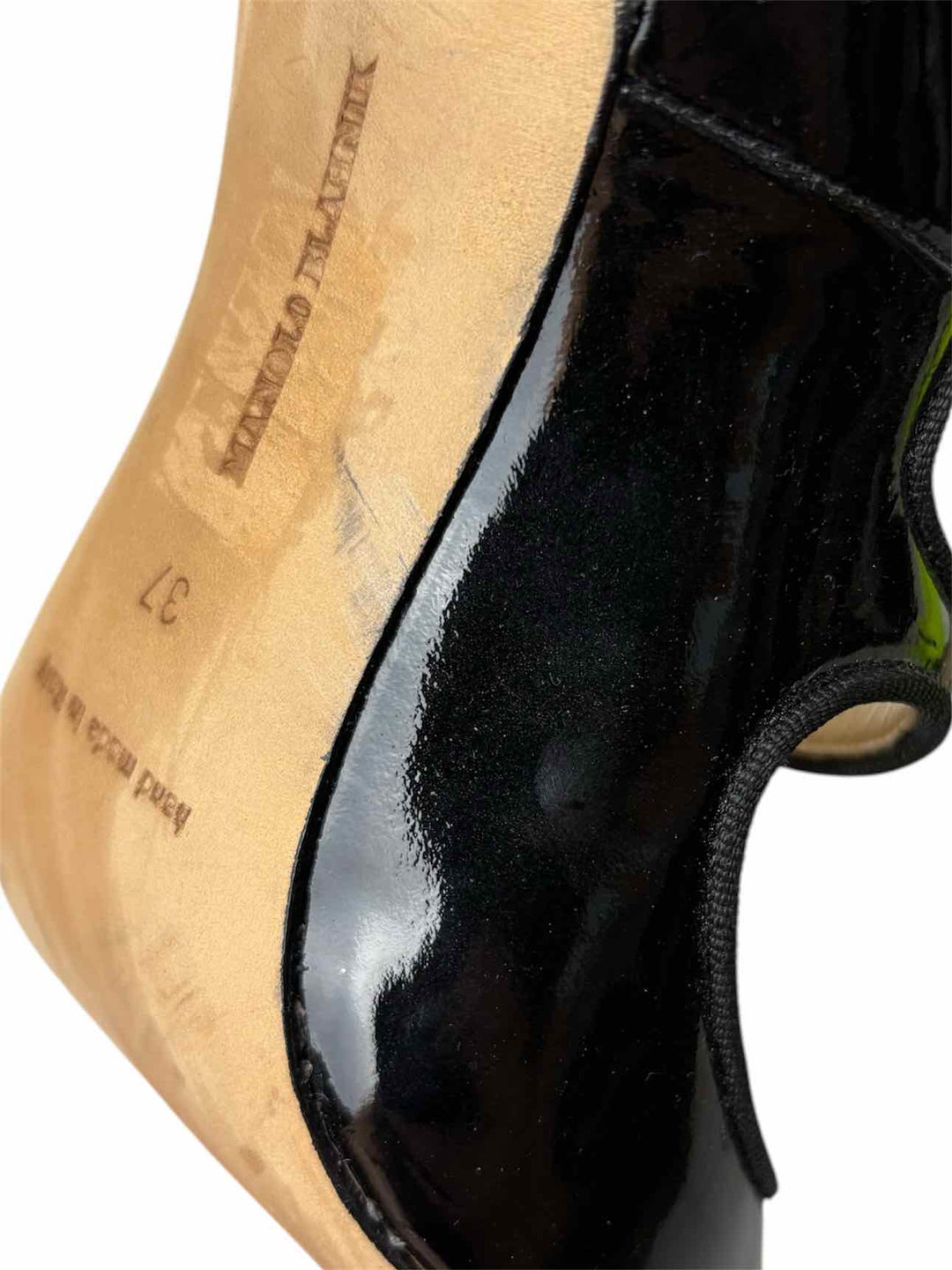 Manolo Blahnik Size 37 Patent Pumps