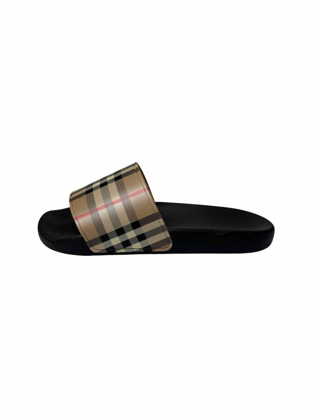 Burberry Size 39 Check Rubber Slide Sandals