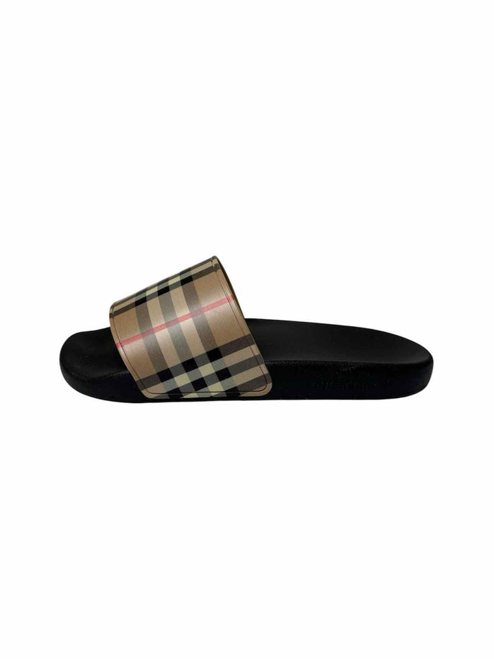 Burberry Size 39 Check Rubber Slide Sandals