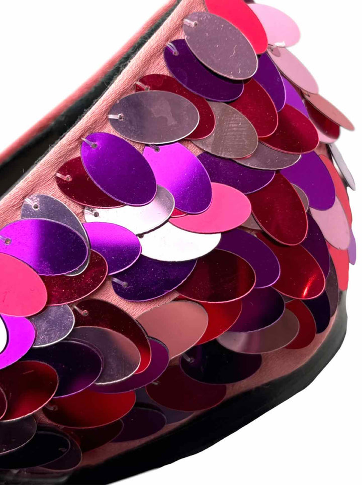 Sebastian Size 38 Sequin Satin Flats