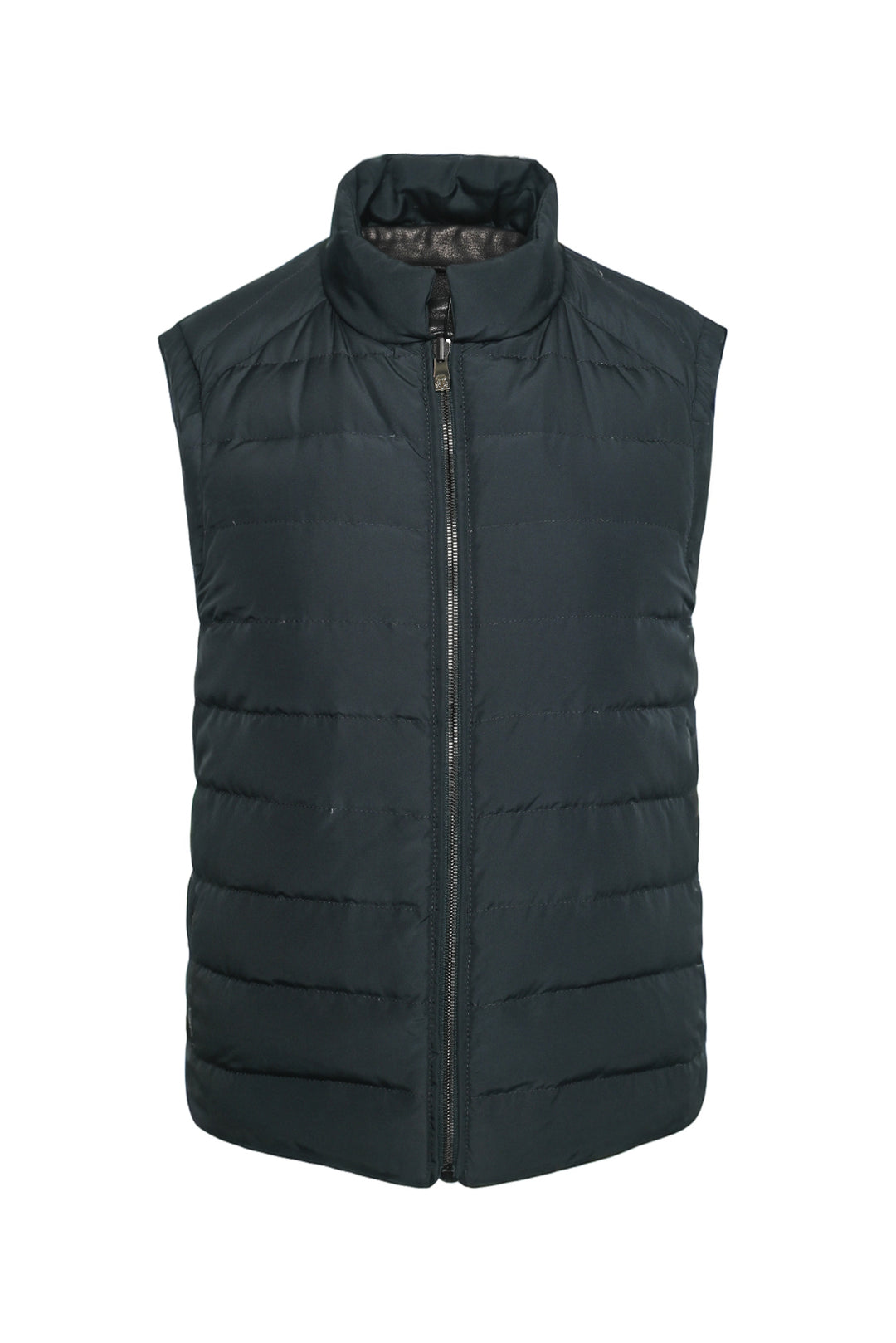 Corneliani Size 40 Men's Reversible Quilted Lambskin Down Vest