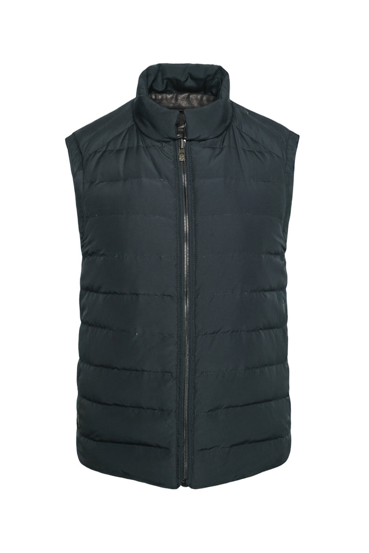 Corneliani Size 40 Men's Reversible Quilted Lambskin Down Vest