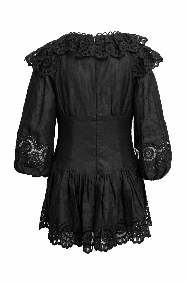 Zimmermann Size 3 Bellitude Scallop Linen Dress