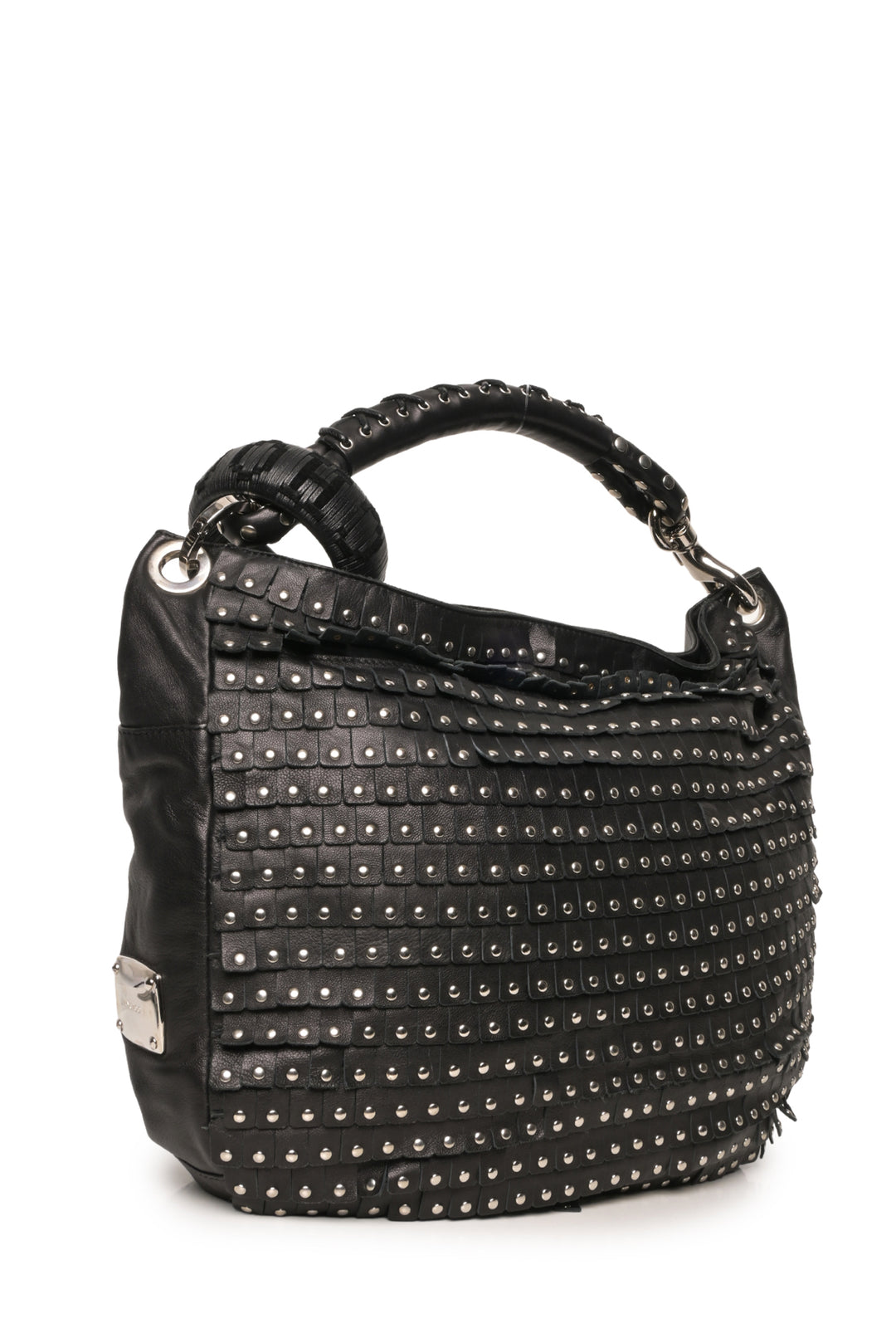 Jimmy Choo Fringe Sky Studded Hobo Bag