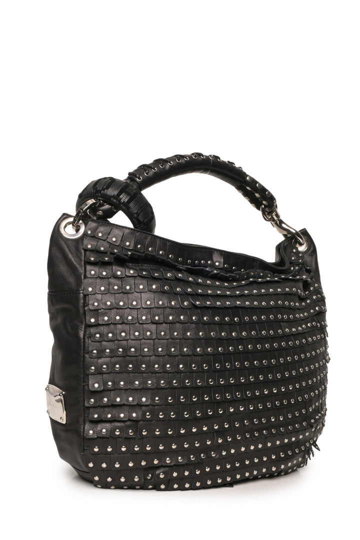 Jimmy Choo Fringe Sky Studded Hobo Bag