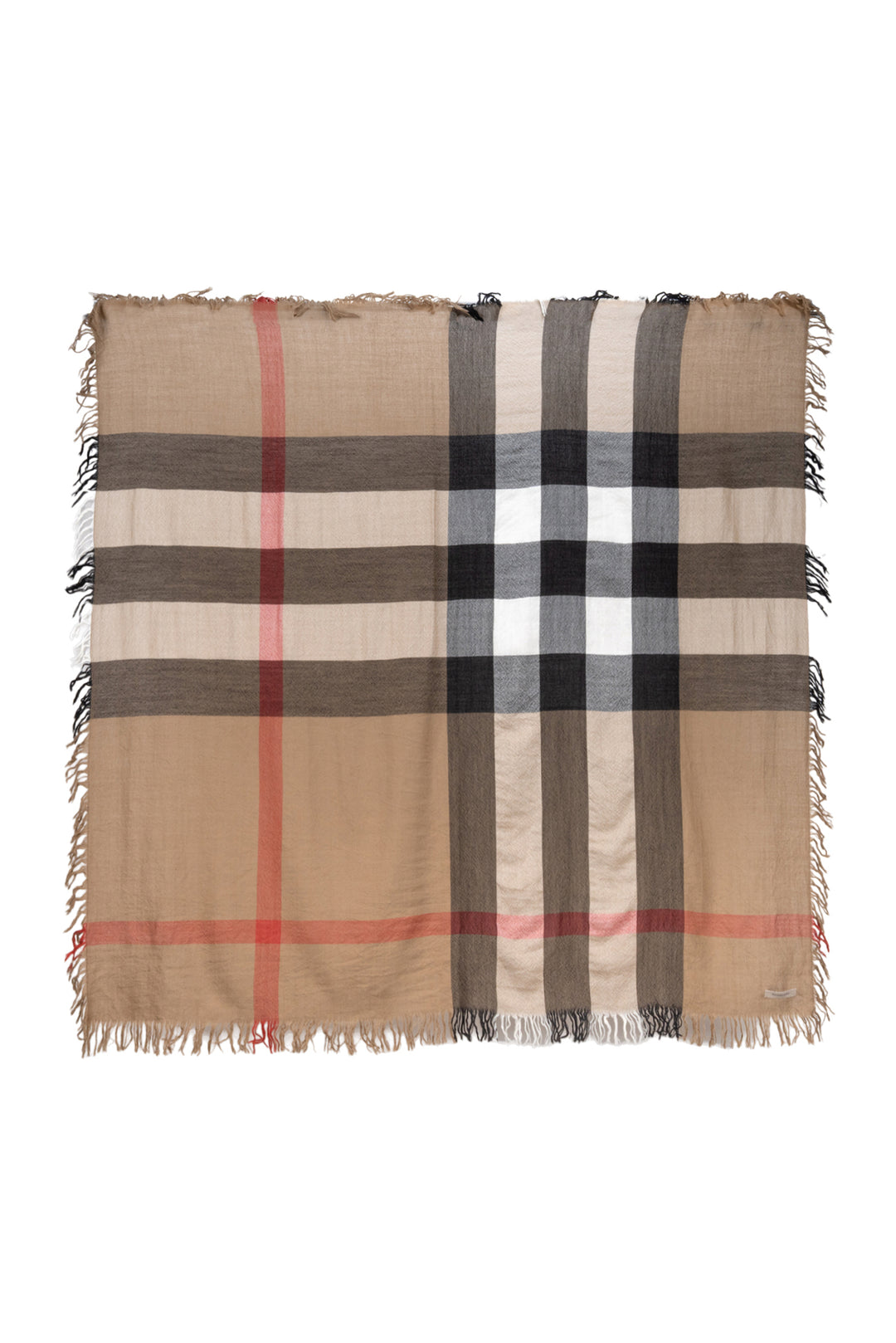 Burberry Check Fringed Scarf