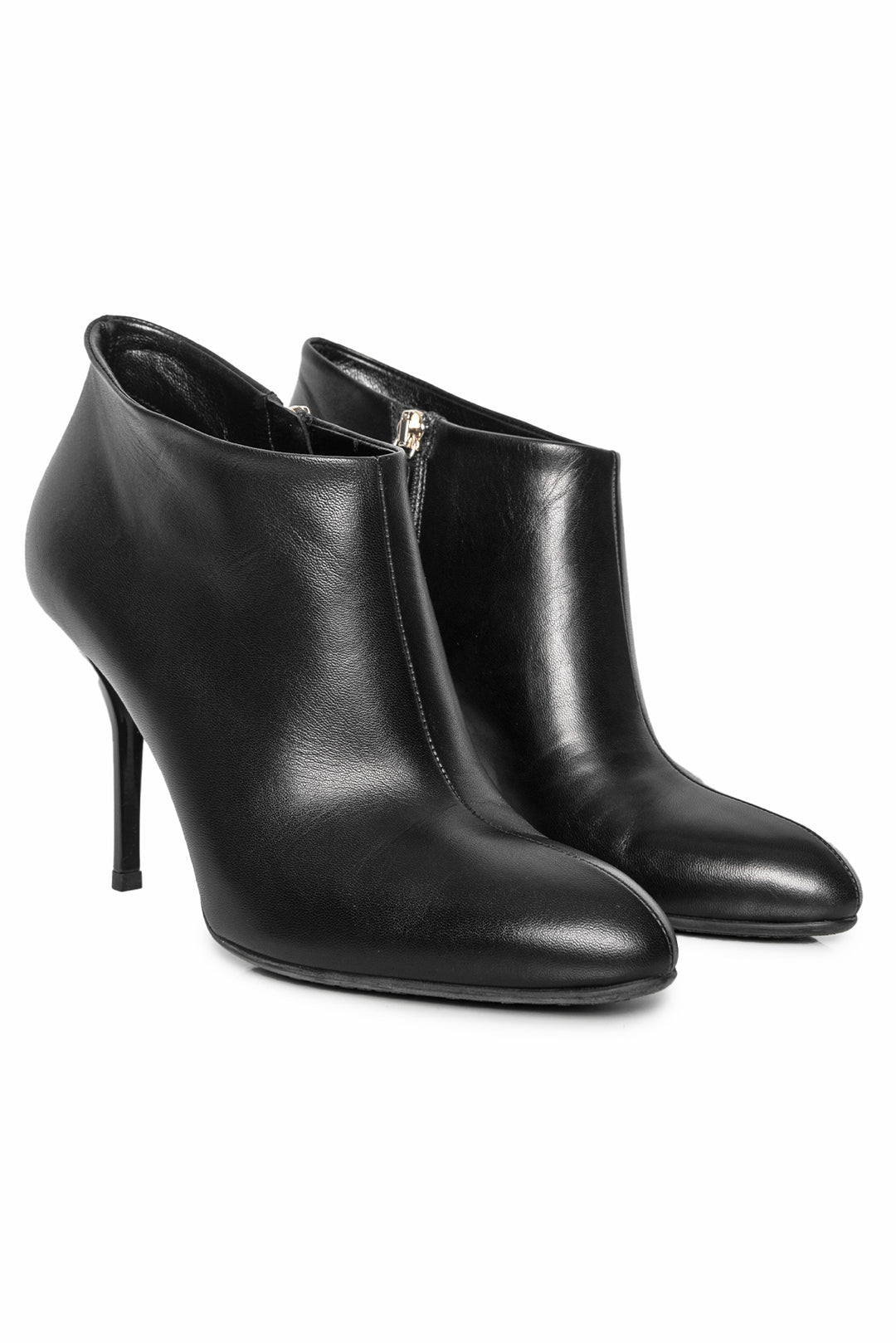 Gucci Size 37 Heeled Leather Ankle Boots