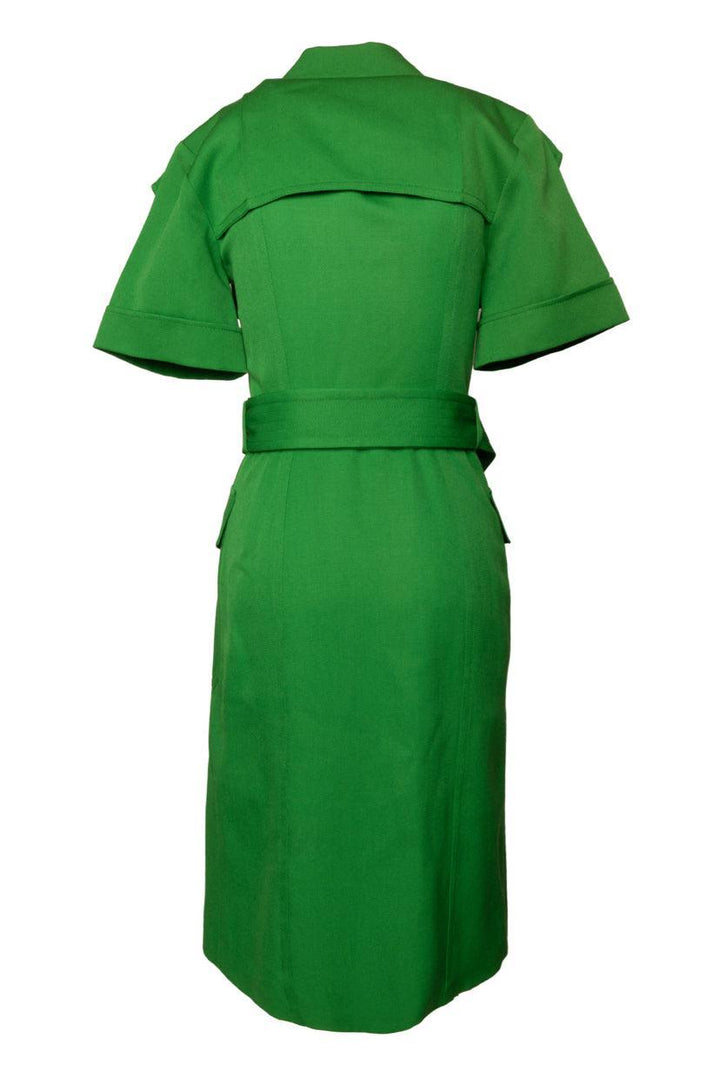 Victoria Beckham Size 38 Belted Wool Dress
