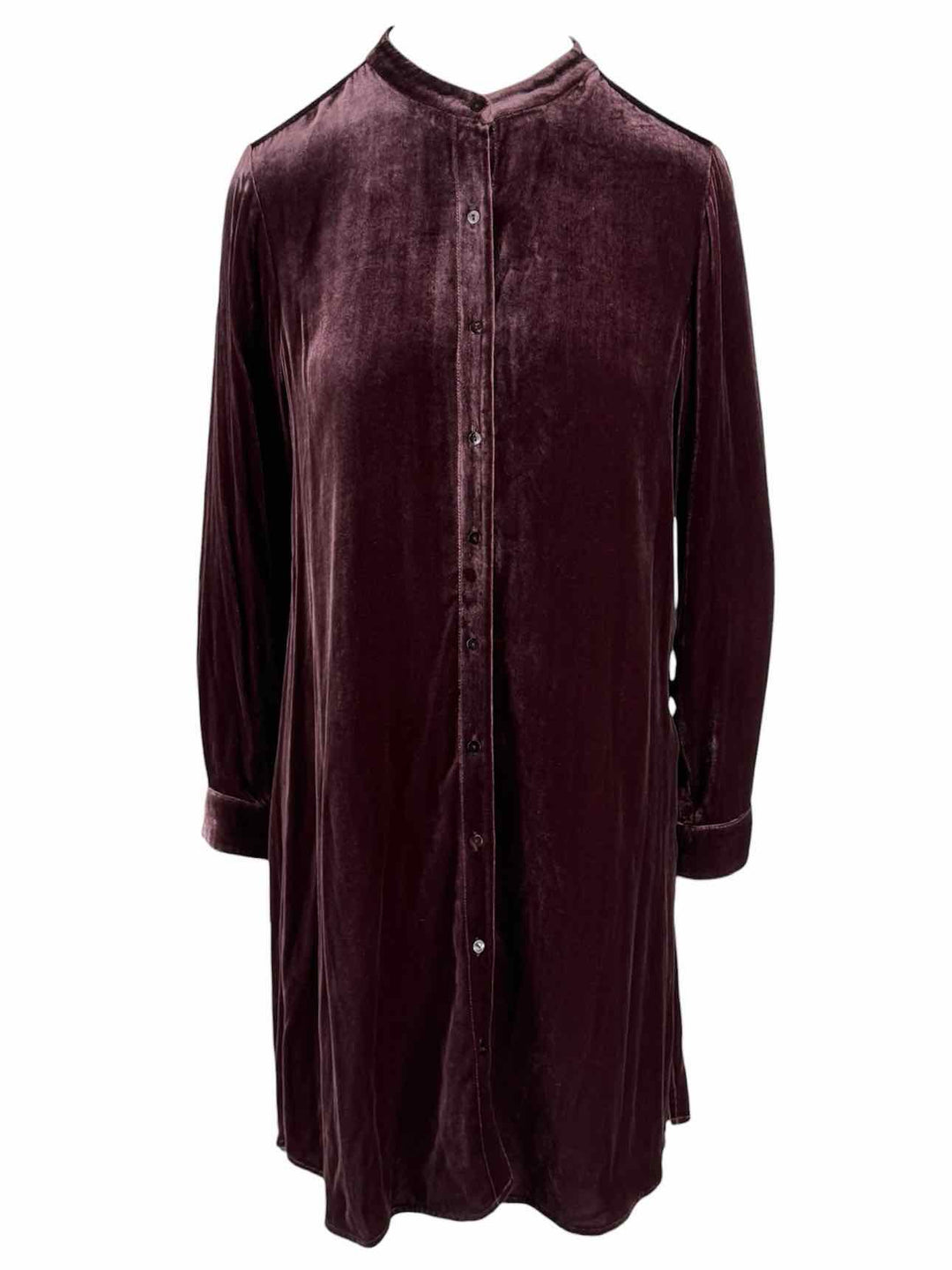 Eileen Fisher Size S Velvet Button Up Dress