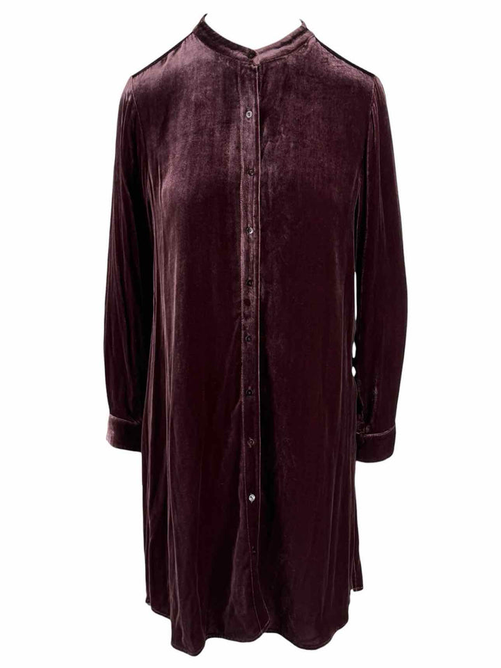 Eileen Fisher Size S Velvet Button Up Dress