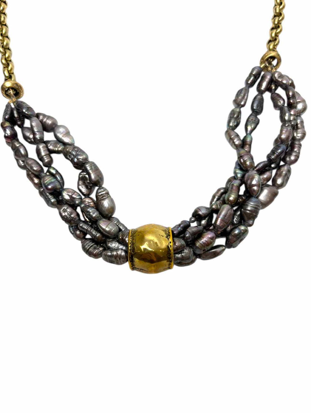 Skanda Multi Strand Grey Freshwater Pearl Necklace
