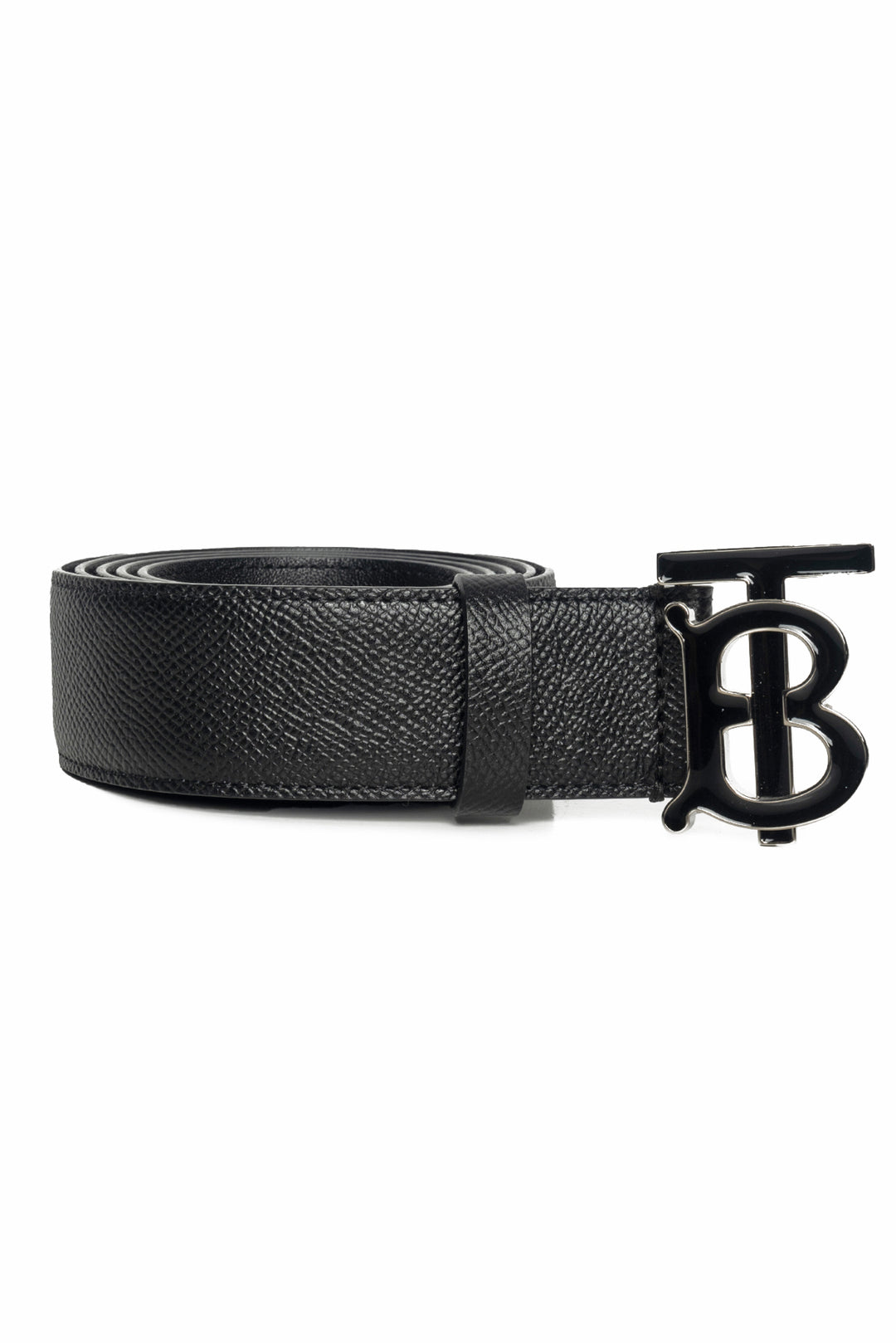 Burberry Size 44 Men's TB Logo Leather Belt